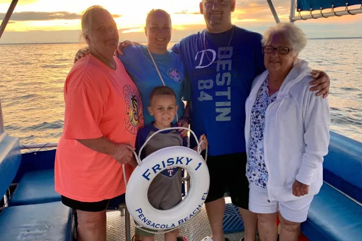 Family activity Pensacola Beach private tour and this family picture.