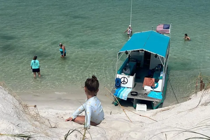 Shelling on a remote beach