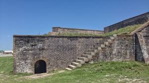 Historic building on Fort Pickens where Geronimo was once held on Santa Rosa Island Pensacola Beach
