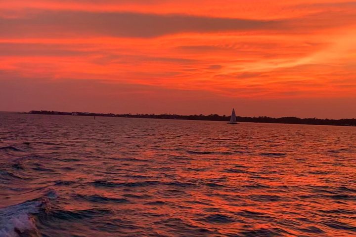 a gorgeous red and orange sunset