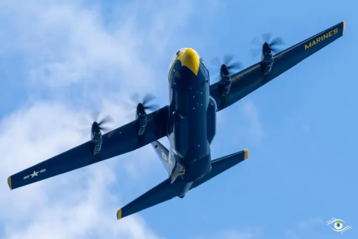 Fat Albert, the US Navy C130 plane inbound to NAS Pensacola.