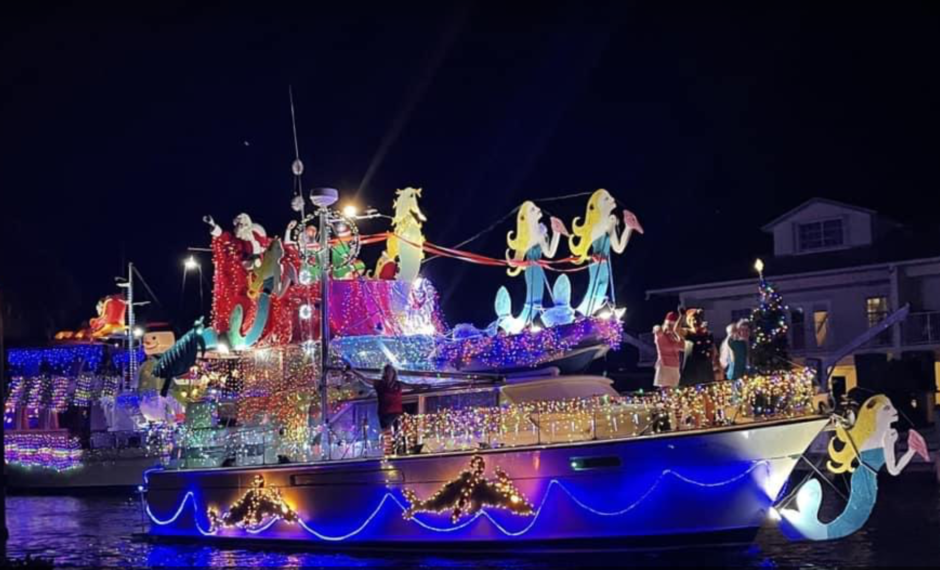 Pensacola Beach Lighted Boat Parade on the Frisky Mermaid